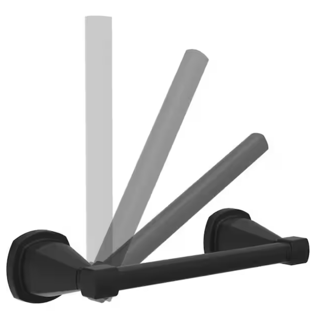 Delta Stryke Wall Mount Pivot Arm Toilet Paper Holder - Matte Black