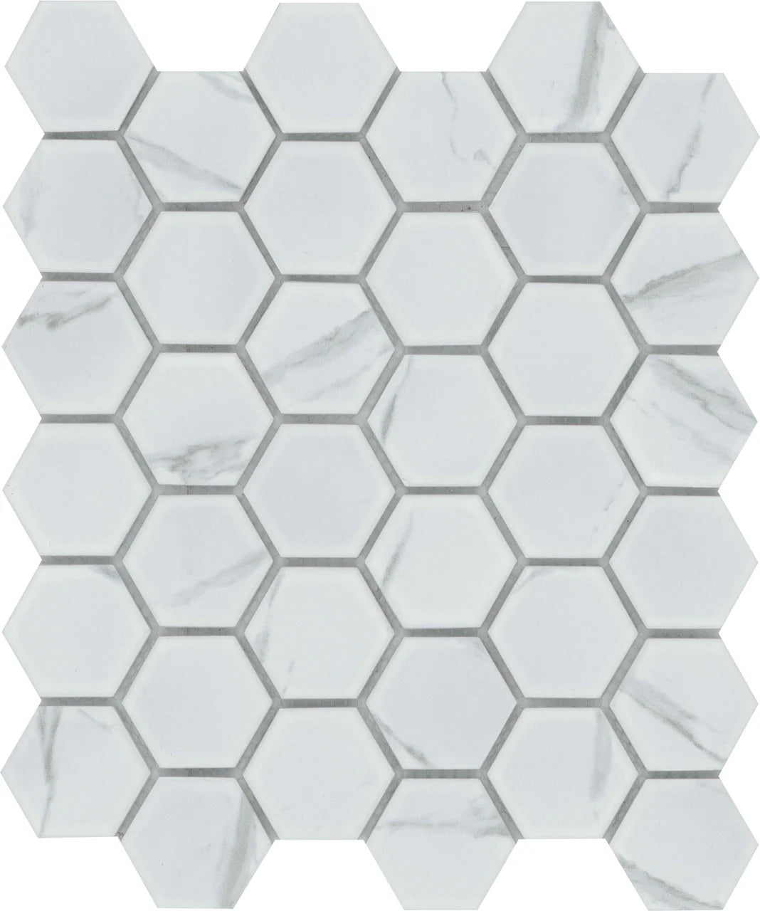 Elegan 2" Hex Calacata