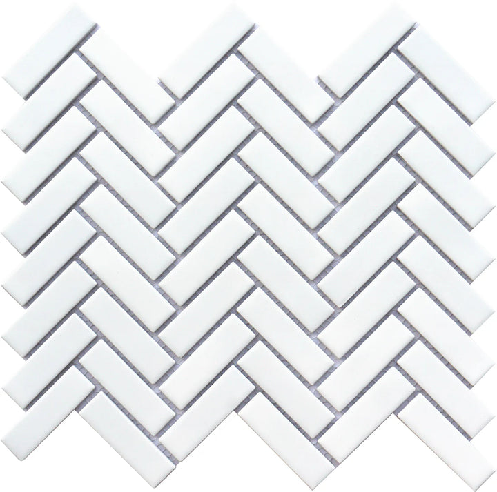 Impact Herringbone Mosaic 11" x 12" White