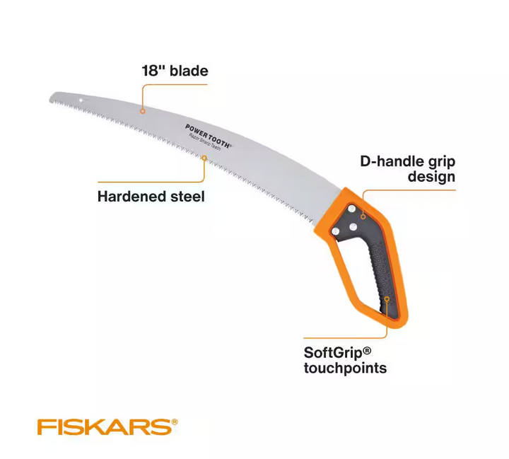 Fiskars PowerTooth 18-in Steel Pruning Saw