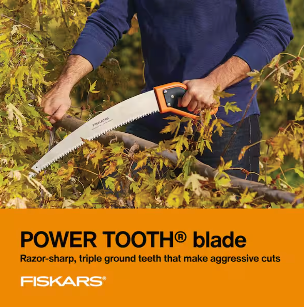 Fiskars PowerTooth 18-in Steel Pruning Saw