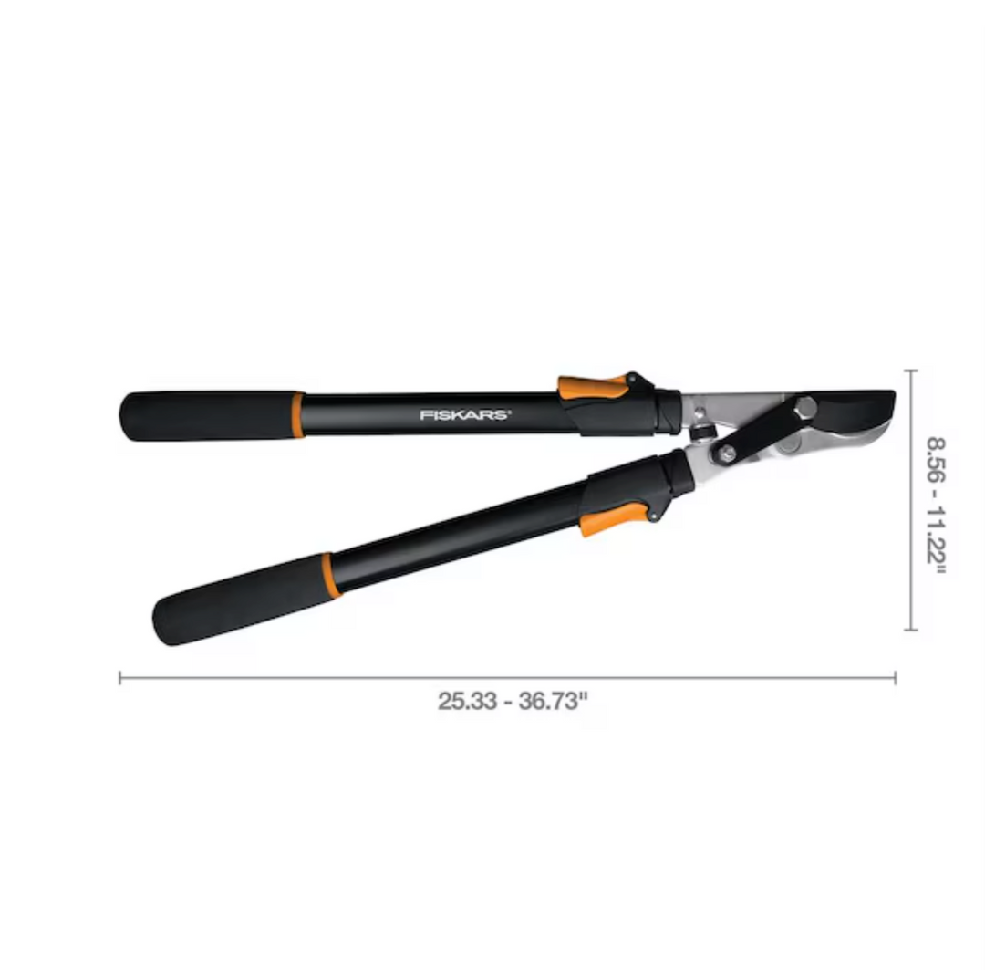 Fiskars Power-Lever 25-in Telescoping Steel Bypass Lopper