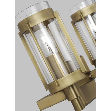 Generation Lighting Flynn Double Vanity Light - Time Worn Brass