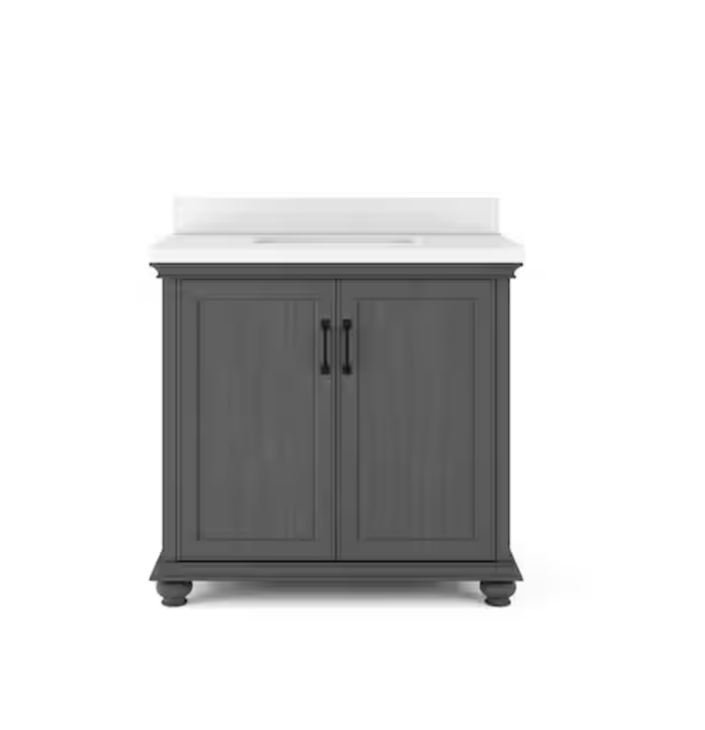 Thomasville Ellamar Single Sink Bathroom Vanity Antique Gray 36"