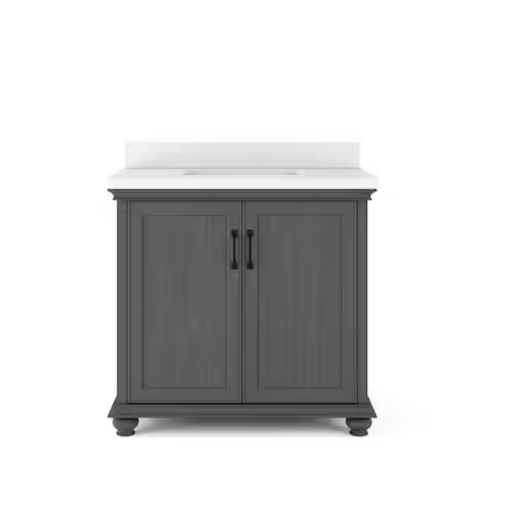 Thomasville Ellamar Single Sink Bathroom Vanity Antique Gray 36"