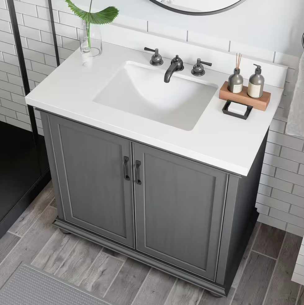 Thomasville Ellamar Single Sink Bathroom Vanity Antique Gray 36"