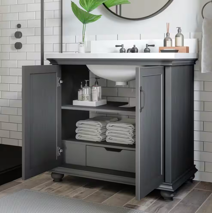 Thomasville Ellamar Single Sink Bathroom Vanity Antique Gray 36"