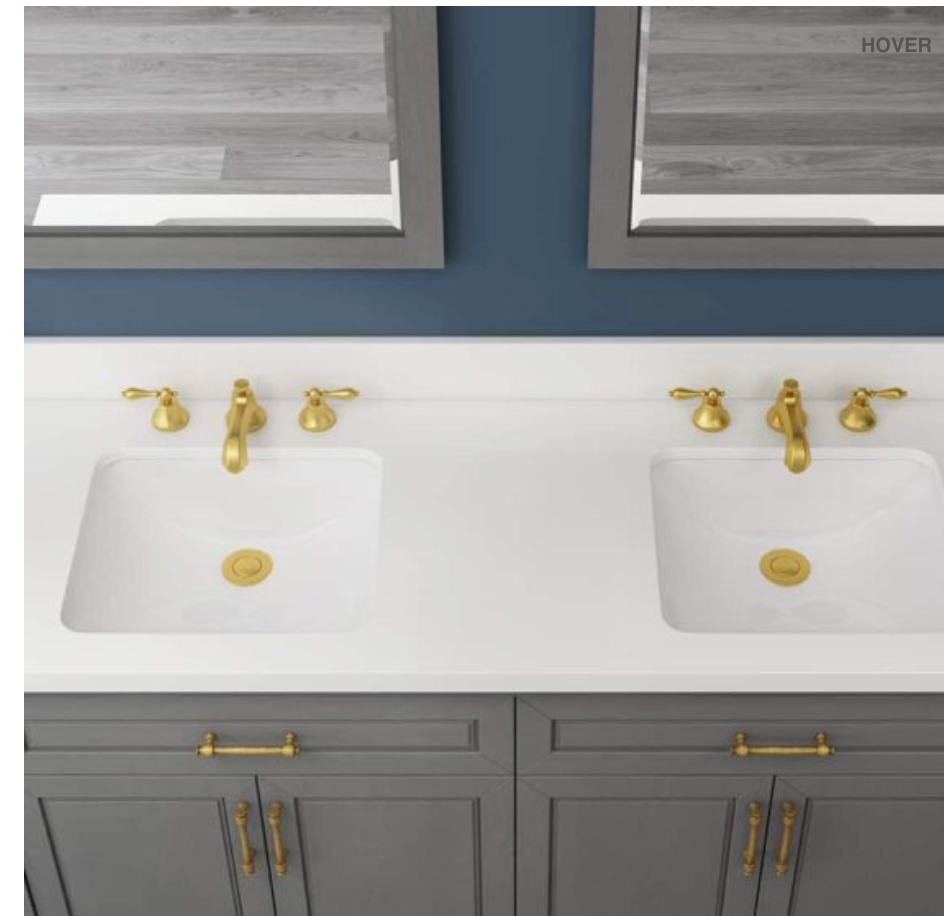 Home Collection Grovehurst Double Sink Vanity Gray 60"