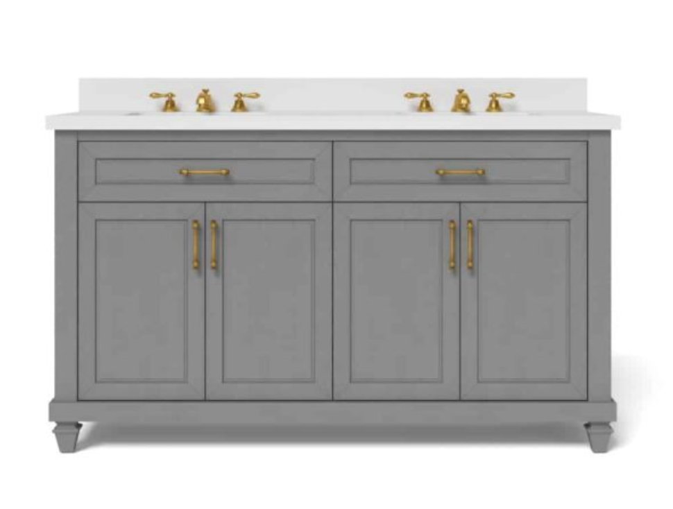 Home Collection Grovehurst Double Sink Vanity Gray 60"