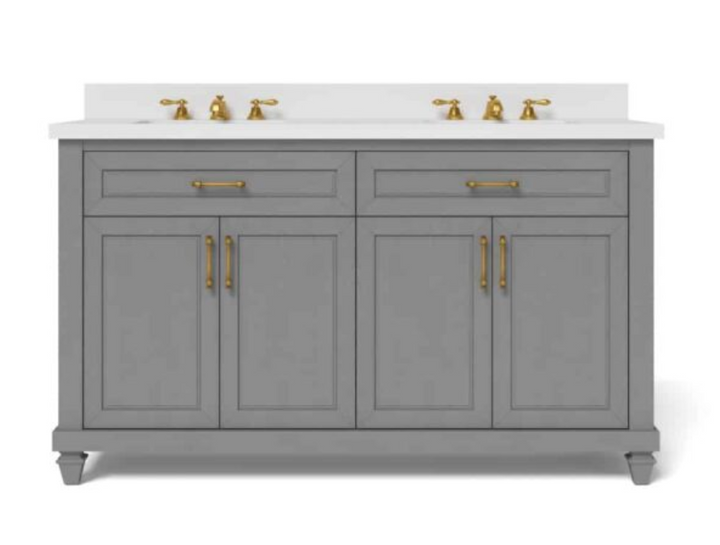 Home Collection Grovehurst Double Sink Vanity Gray 60"