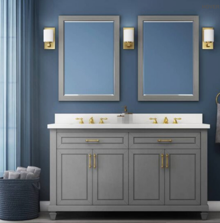 Home Collection Grovehurst Double Sink Vanity Gray 60"