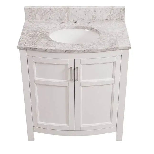 allen + roth Moravia Bathroom Vanity Single Sink White 30"