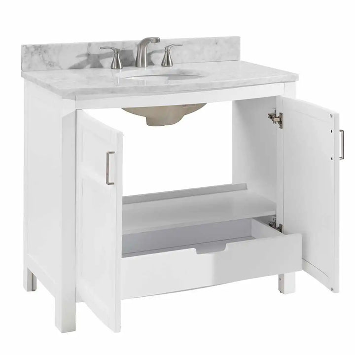 allen + roth Moravia Single Sink Bathroom Vanity White 36"