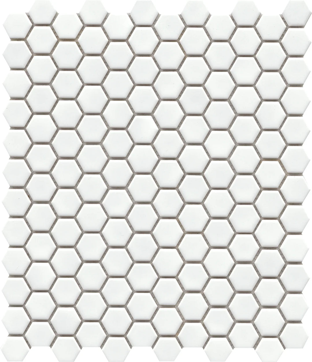 Influence 1"-Hex Mosaic 10" x 12" White