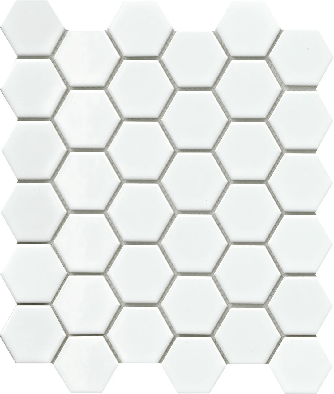 Influence 2"-Hex Mosaic 11" x 13" White