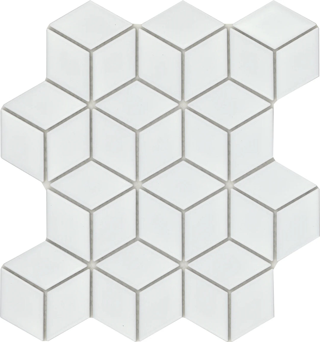 Influence Cube Mosaic 10" x 12" White