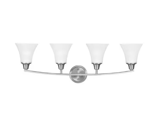 Generation Lighting Metcalf 4 Bulb Vanity Light - Brushed Nickel