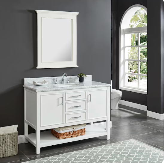 allen + roth Manhattan 49-in White Bathroom Vanity IN THE BOX