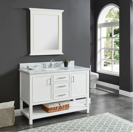 allen + roth Manhattan 49-in White Bathroom Vanity IN THE BOX