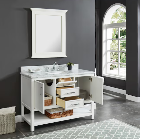 allen + roth Manhattan 49-in White Bathroom Vanity IN THE BOX