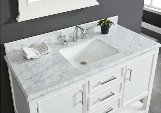 allen + roth Manhattan 49-in White Bathroom Vanity IN THE BOX