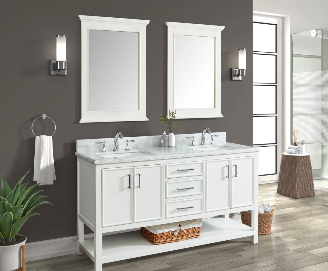 allen + roth Manhattan 61-in White Bathroom Vanity IN THE BOX