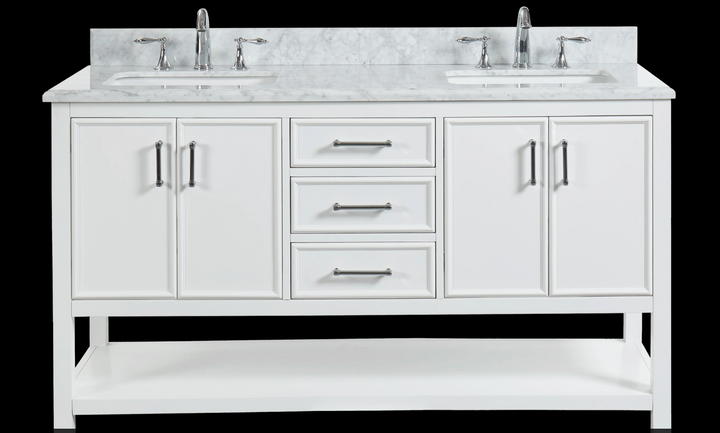 allen + roth Manhattan 61-in White Bathroom Vanity IN THE BOX
