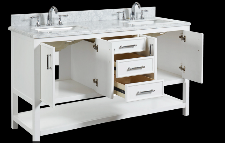 allen + roth Manhattan 61-in White Bathroom Vanity IN THE BOX