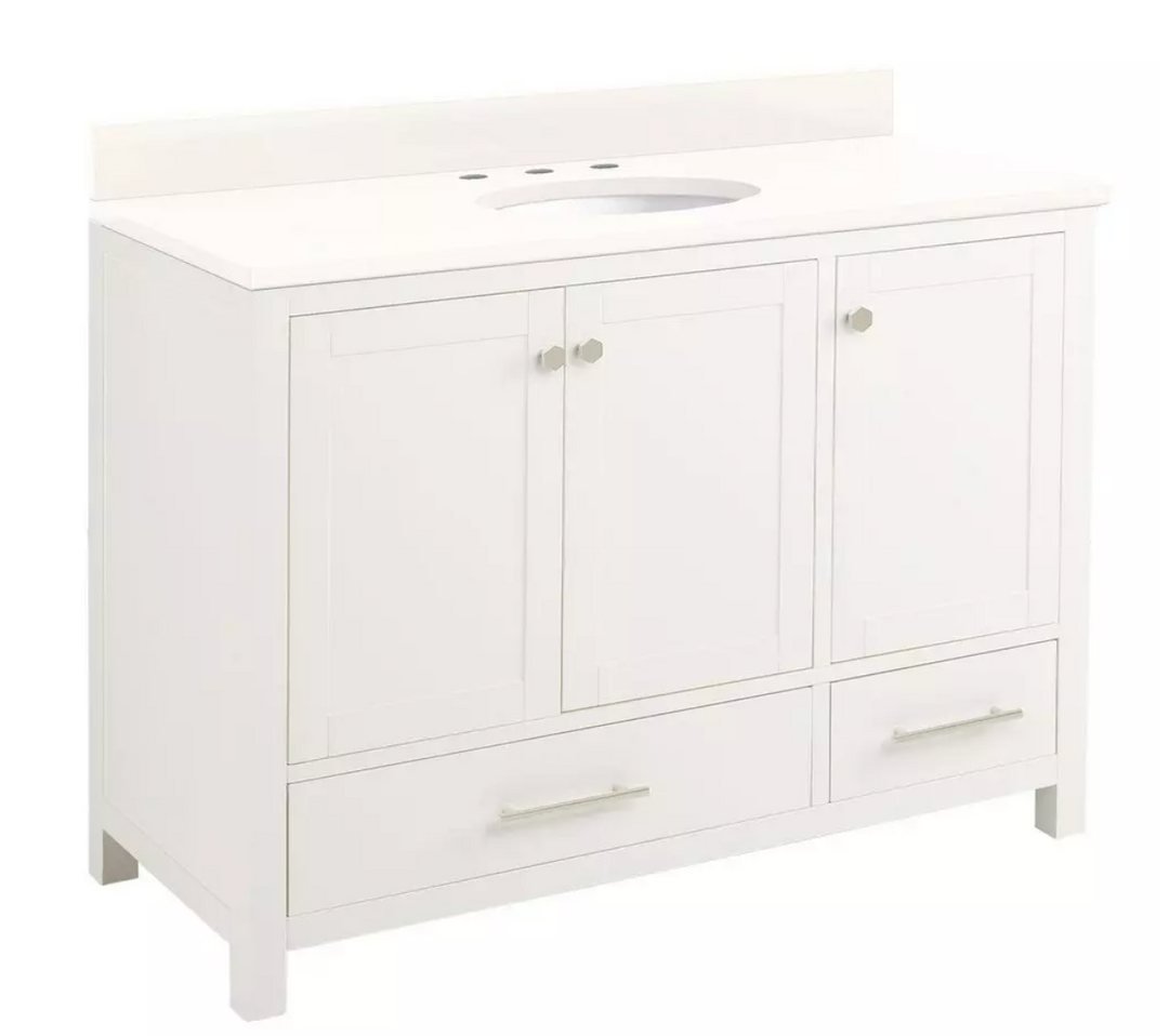 Signature Hardware Radke Bathroom Vanity  White 48"