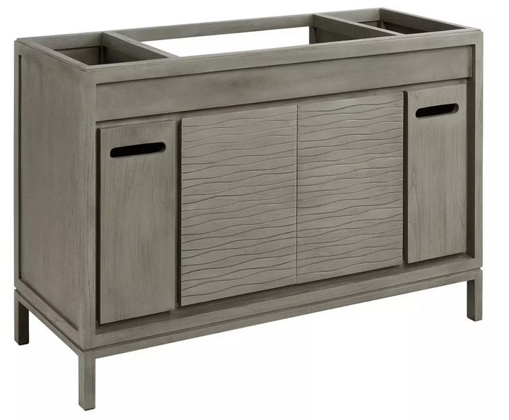 Signature Hardware Becker Bathroom Vanity Teak Graywash 48"