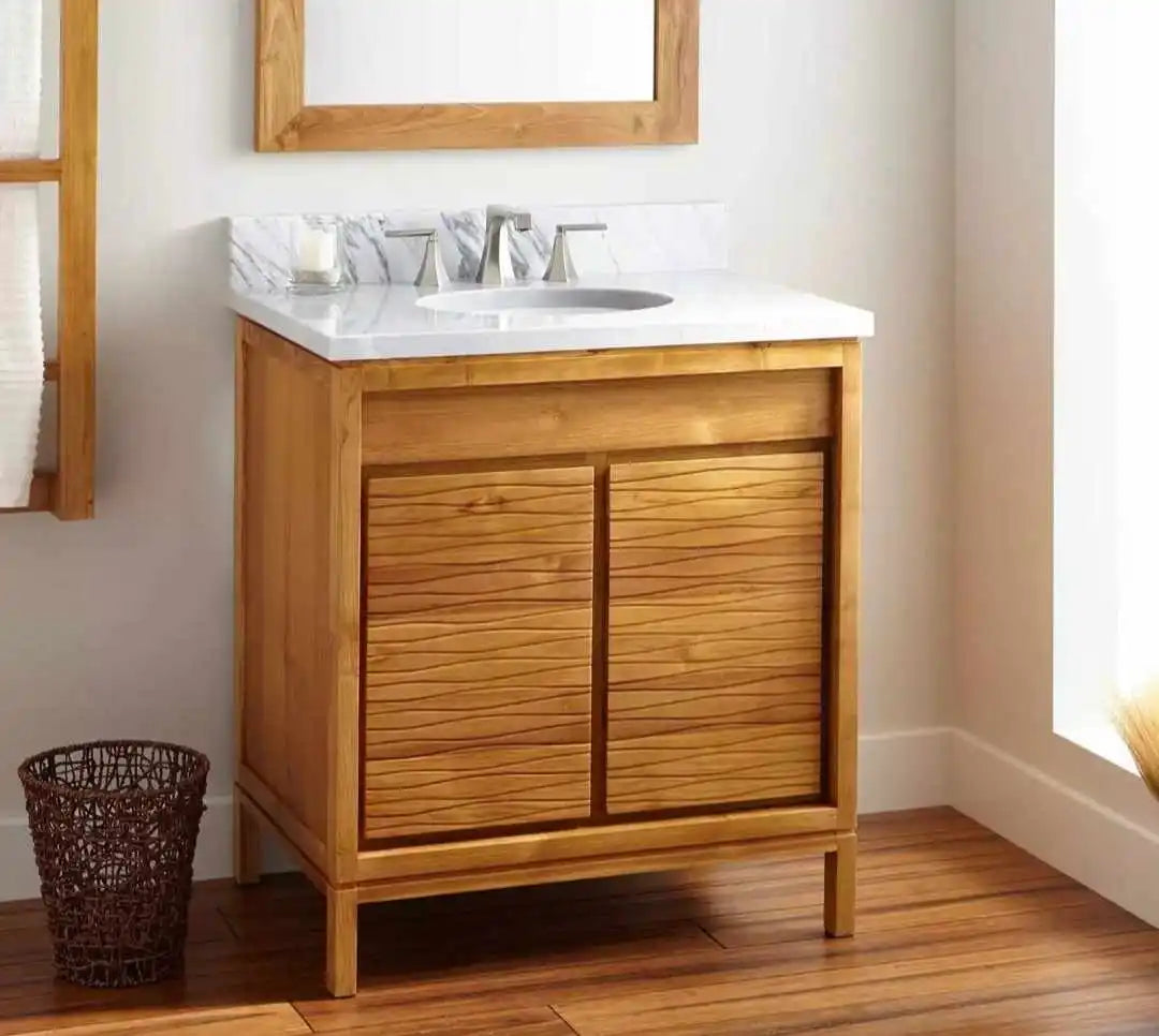 Signature Hardware Signature 30" Cruise Vanity Only - Natural Teak