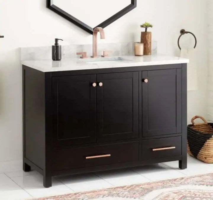 Signature Hardware Radke Bathroom Vanity Black 48"