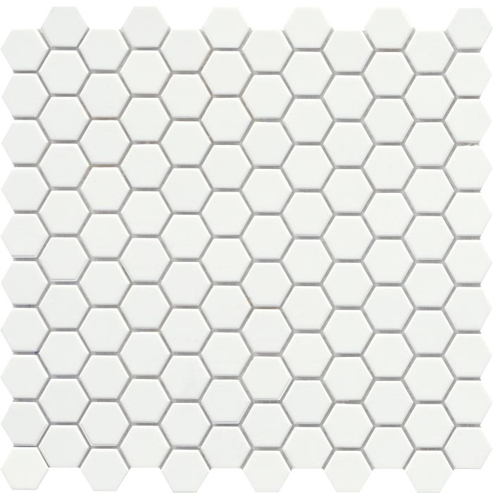 Source Mosaic 1" Hex White