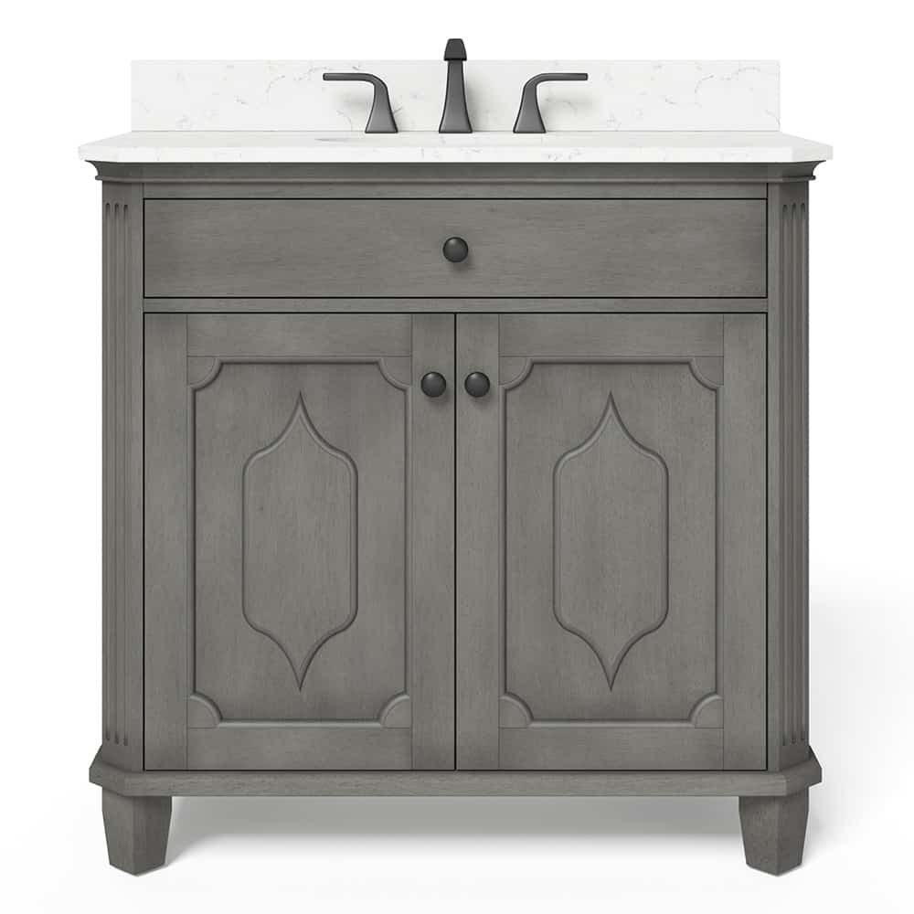 allen + roth Whitney Single Sink Bathroom Vanity Antique Gray 36"