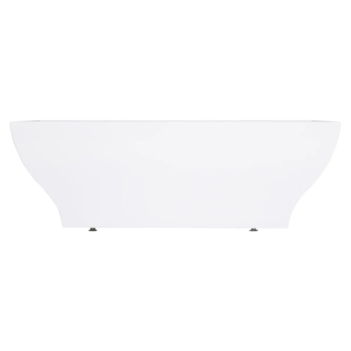 Kingston Brass Aqua Eden 67" Acrylic Double Slipper Freestanding Tub with Drain - White